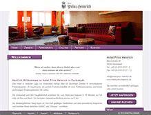 Tablet Screenshot of hotel-prinz-heinrich.de